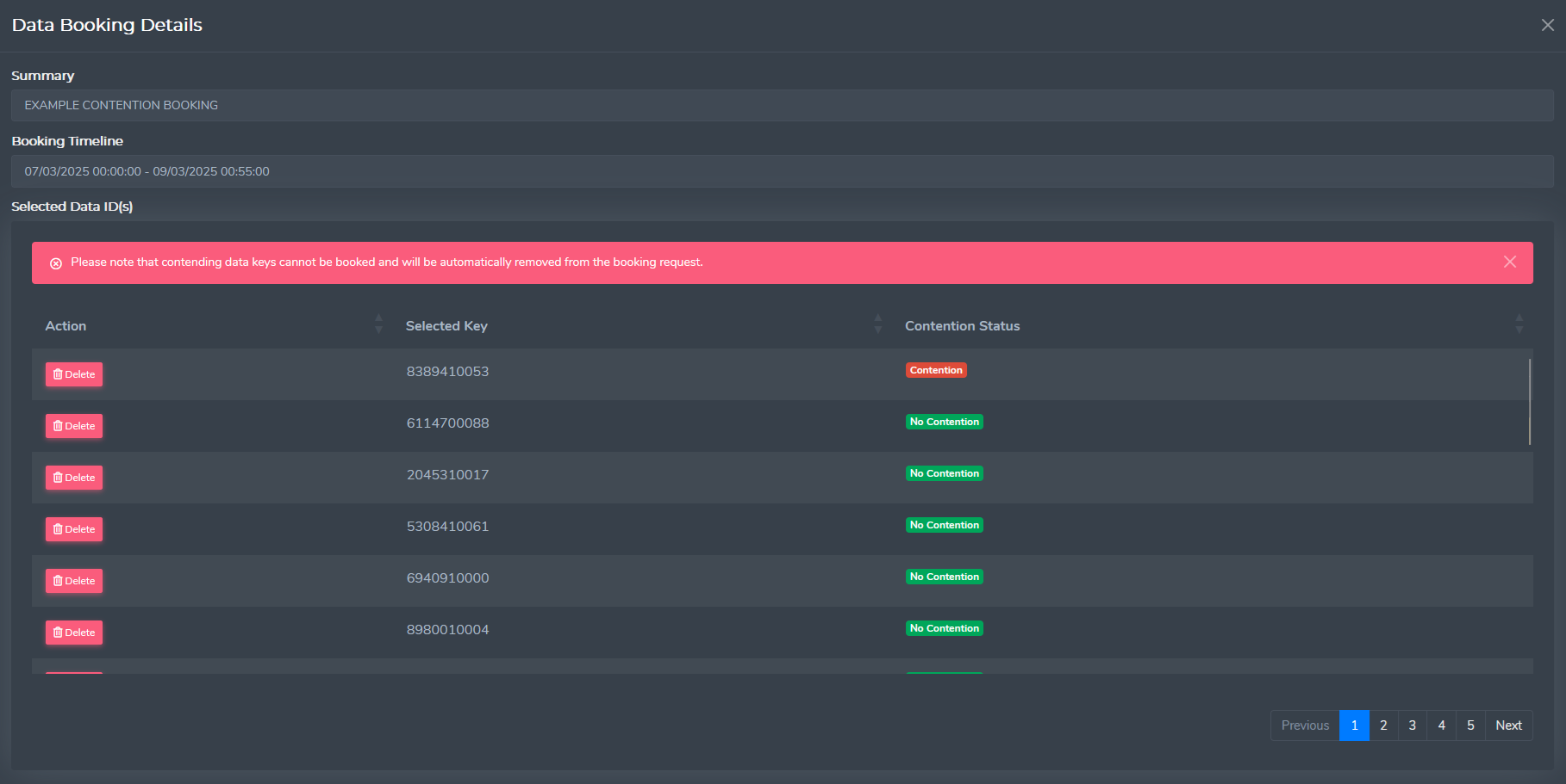 Data Factory Data Booking