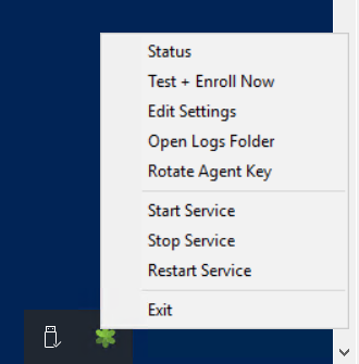 Step 8 - Tray right-click menu