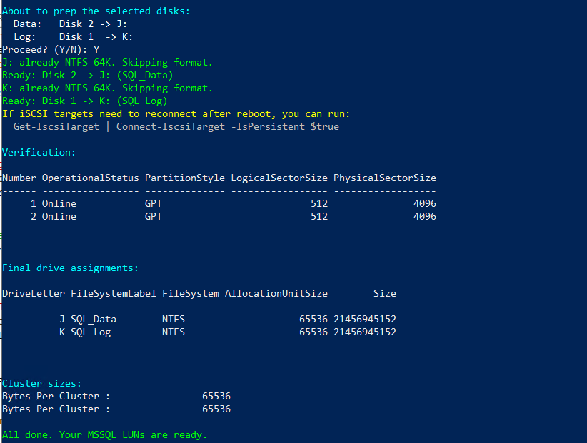 Step 5 — Confirm and format