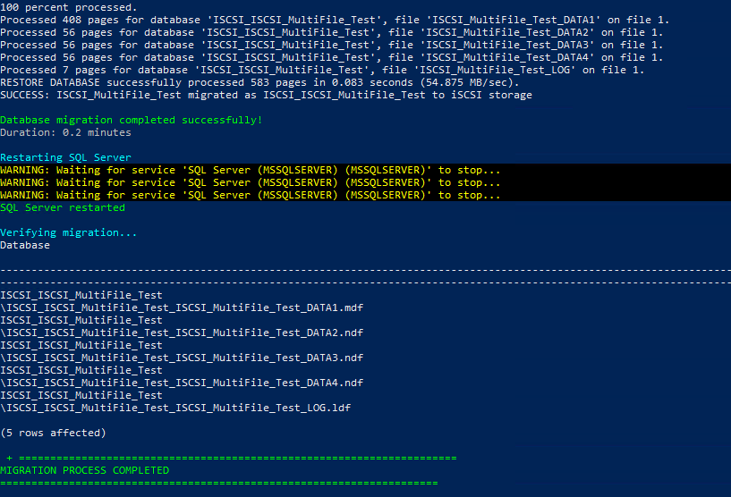 Step 4 — Migration completed and verified