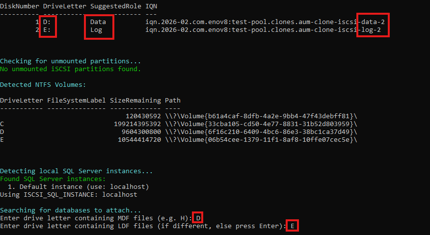 Step 3 — Disk detection and drive letter assignment