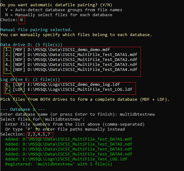 Step 4 — Manual file pairing
