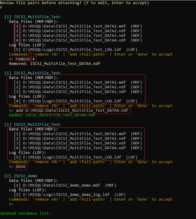 Step 4 — Review and edit file pairs