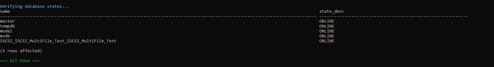 Step 6 — Verify database states