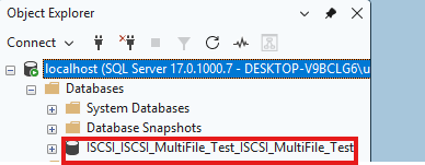 Step 7 — Verify database in SSMS